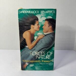 Forces of Nature VHS 1999 Sandra Bullock Ben Affleck DreamWorks Blockbuster Tape